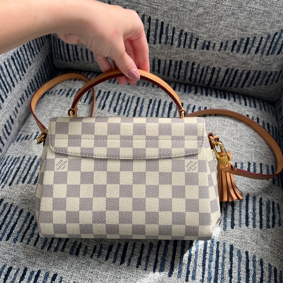 Louis Vuitton Checkered Crossbody Bag - Cream and Brown - Picture 2 of 10